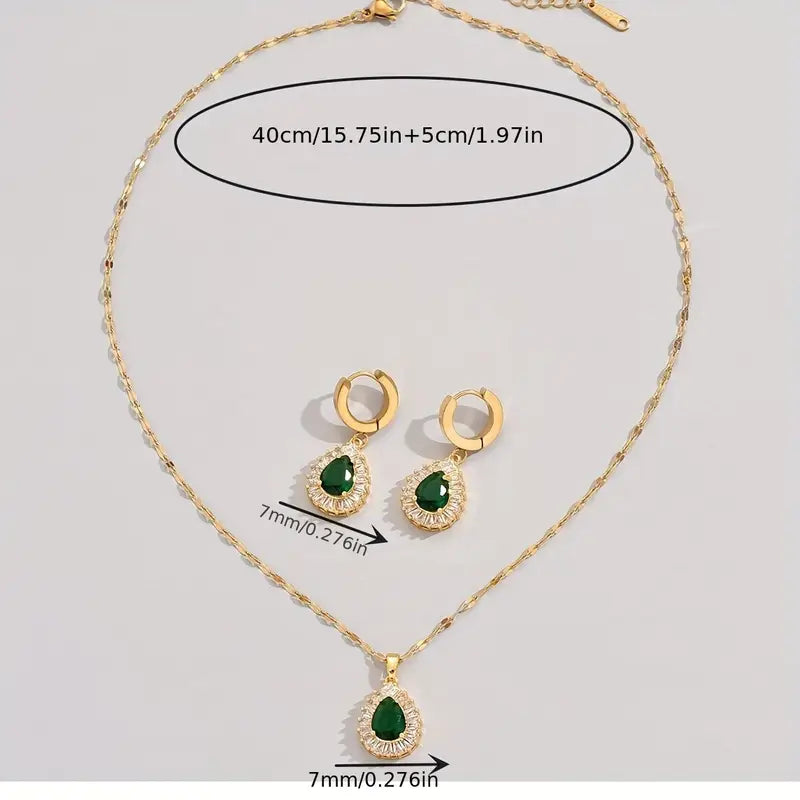 Rheya Lysandelle Jewelry emerald | Gold