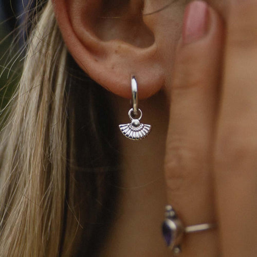Crescent Silvered Earrings