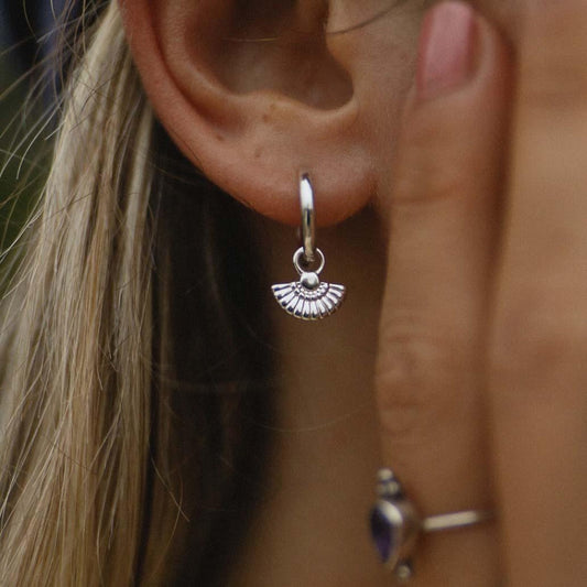 Crescent Silvered Earrings