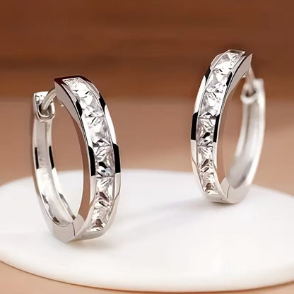 Flame-Shape Silver Earrings