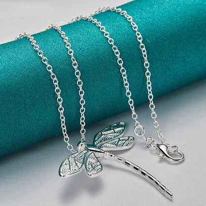 Sterling Silver Dragonfly Necklace Ã¢â‚¬â€œ Symbol of Grace & Transformation