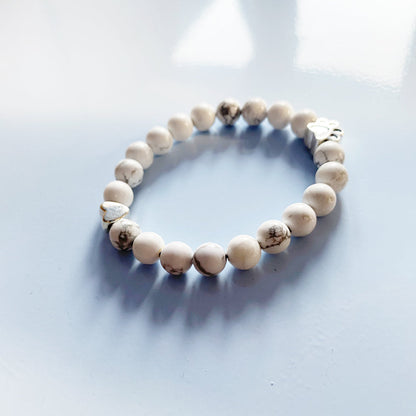 Natural Gemstone Bracelet with Paw & Heart Charm Ã¢â‚¬â€œ Handcrafted Design