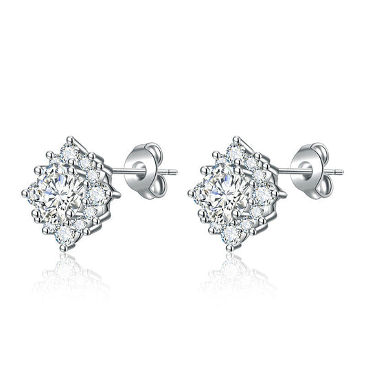 Luna Glow Earrings | White gold 16k