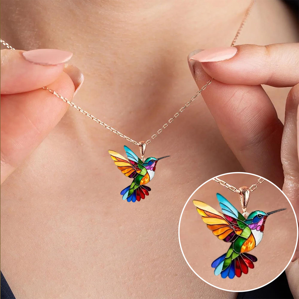 Beautiful Hummingbird Necklace with Bonus Earrings Ã¢â‚¬â€œ Limited Time Offer