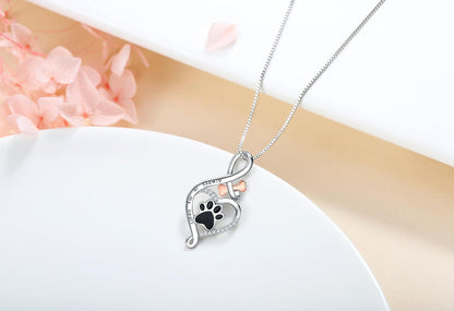 Lucky Paw Necklace with Heart, Bone & Infinity Ã¢â‚¬â€œ Ã¢â‚¬Å“Always in My HeartÃ¢â‚¬Â Pendant