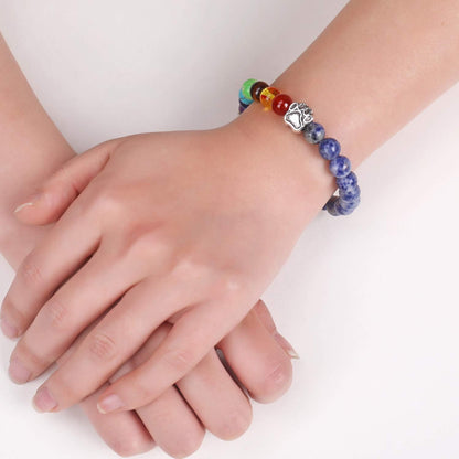 Rainbow Bridge Memorial Bracelet Ã¢â‚¬â€œ 7 Chakra Bead Gift for Pet Loss