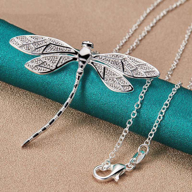 Sterling Silver Dragonfly Necklace Ã¢â‚¬â€œ Symbol of Grace & Transformation
