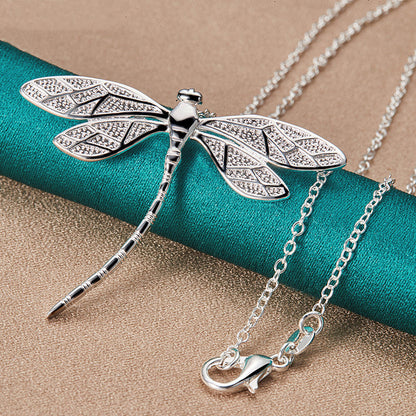 Sterling Silver Dragonfly Necklace Ã¢â‚¬â€œ Symbol of Grace & Transformation