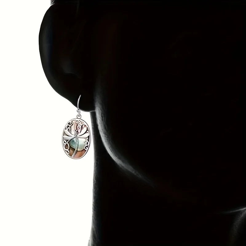 Abalone Shell Dragonfly Earrings Ã¢â‚¬â€œ Symbol of Renewal & Grace