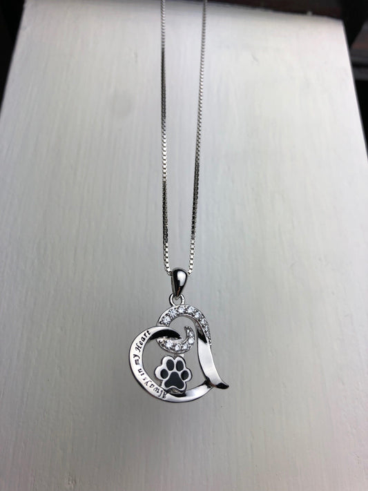 Elegant Dog Memorial Necklace Ã¢â‚¬â€œ Stainless Steel