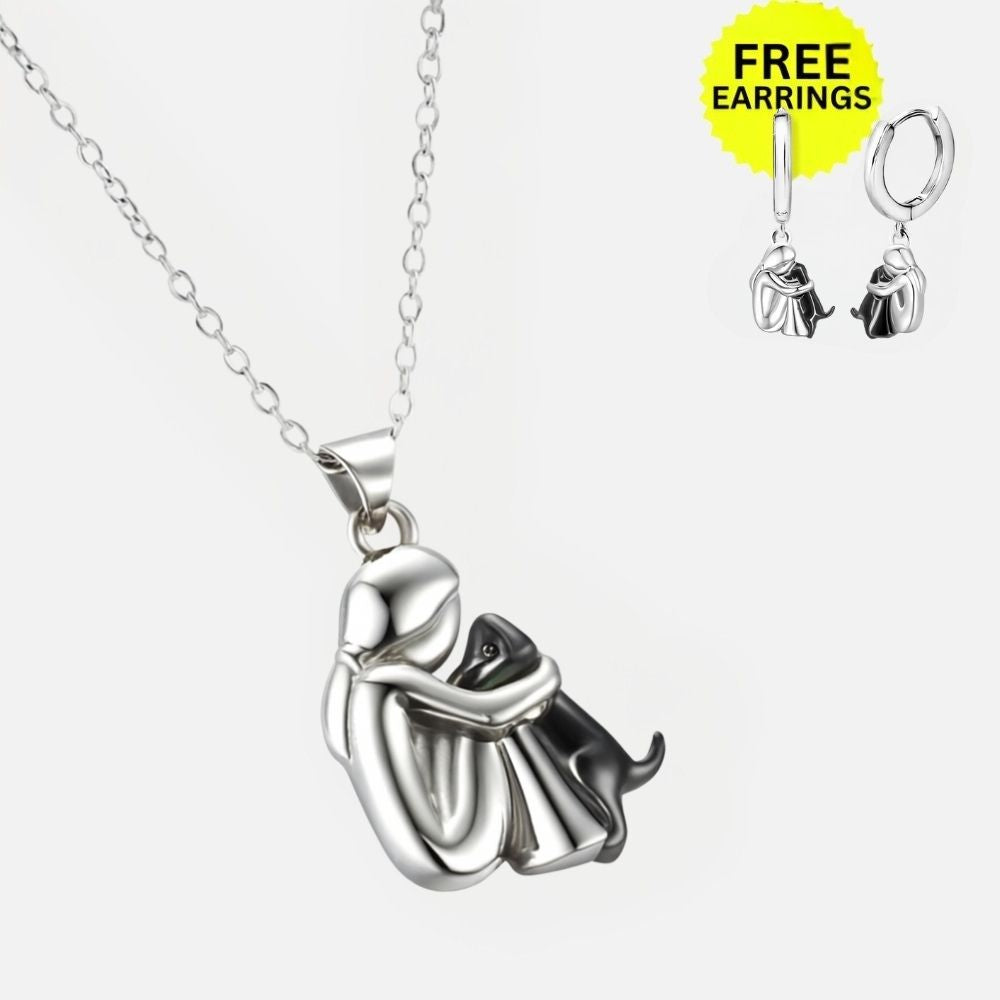 Hug Pendant Necklace with Bonus Earrings ÃƒÂ¢Ã¢â€šÂ¬Ã¢â‚¬Å“ Limited Time Offer
