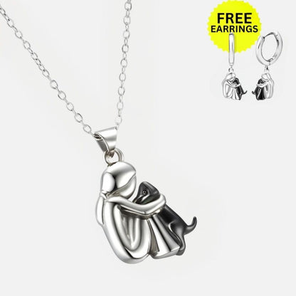 Hug Pendant Necklace with Bonus Earrings ÃƒÂ¢Ã¢â€šÂ¬Ã¢â‚¬Å“ Limited Time Offer