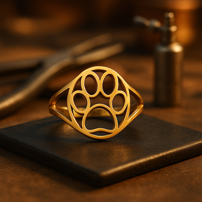 Open Paw Ring in Stainless Steel ÃƒÂ¢Ã¢â€šÂ¬Ã¢â‚¬Å“ Lightweight & Stylish
