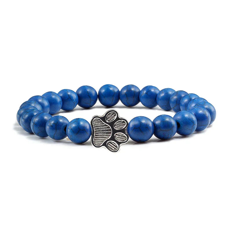 Beaded Paw Bracelet ÃƒÂ¢Ã¢â€šÂ¬Ã¢â‚¬Å“ Natural Stone Design