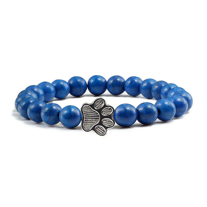 Beaded Paw Bracelet ÃƒÂ¢Ã¢â€šÂ¬Ã¢â‚¬Å“ Natural Stone Design