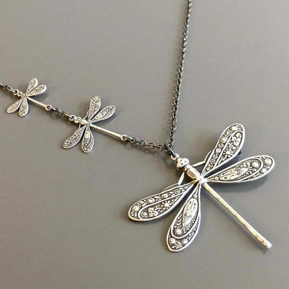 Vintage Dragonfly Necklace Ã¢â‚¬â€œ Symbol of Change, Light & Freedom