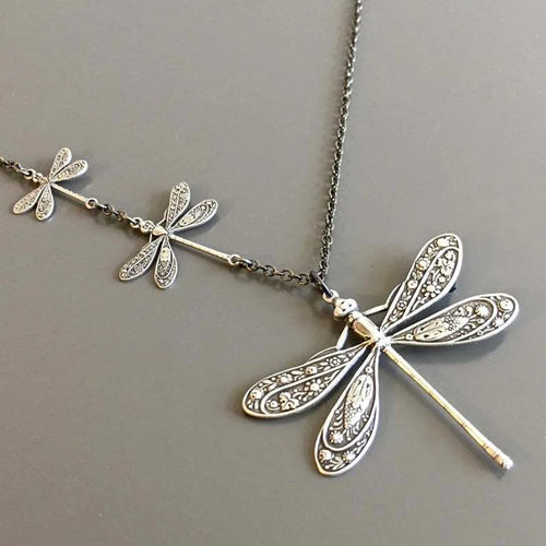 Vintage Dragonfly Necklace Ã¢â‚¬â€œ Symbol of Change, Light & Freedom