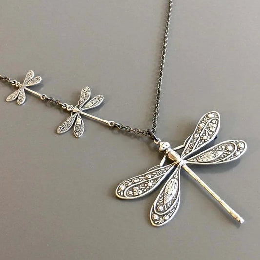 Vintage Dragonfly Necklace Ã¢â‚¬â€œ Symbol of Change, Light & Freedom