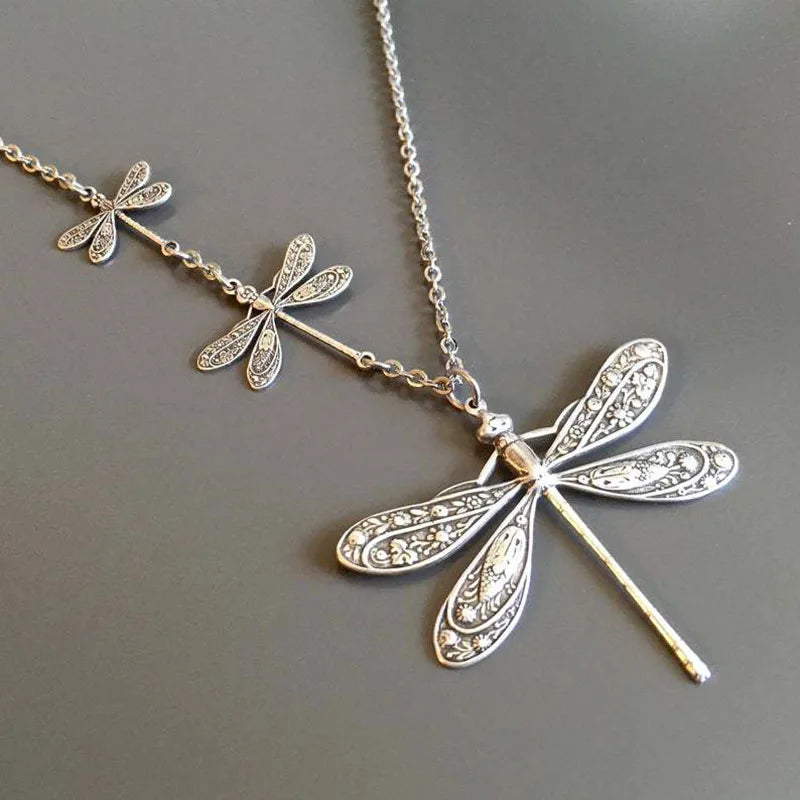 Vintage Dragonfly Necklace Ã¢â‚¬â€œ Symbol of Change, Light & Freedom
