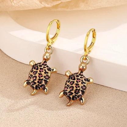 Sea Turtle Huggie Earrings Ocean Charm