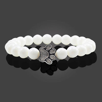 Beaded Paw Bracelet ÃƒÂ¢Ã¢â€šÂ¬Ã¢â‚¬Å“ Natural Stone Design