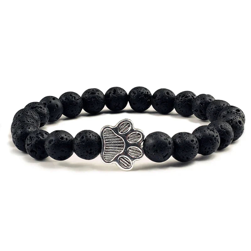 Beaded Paw Bracelet ÃƒÂ¢Ã¢â€šÂ¬Ã¢â‚¬Å“ Natural Stone Design