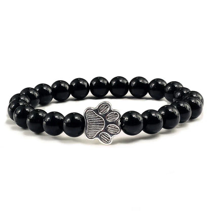 Beaded Paw Bracelet ÃƒÂ¢Ã¢â€šÂ¬Ã¢â‚¬Å“ Natural Stone Design