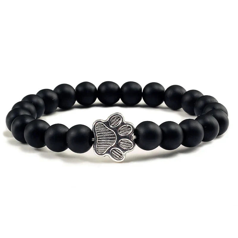 Beaded Paw Bracelet ÃƒÂ¢Ã¢â€šÂ¬Ã¢â‚¬Å“ Natural Stone Design