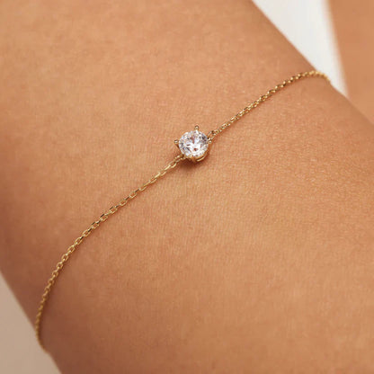 ClÃ©a Moissanite Stone Bracelet | Gold