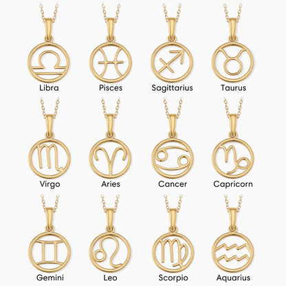Zodiac sign necklace