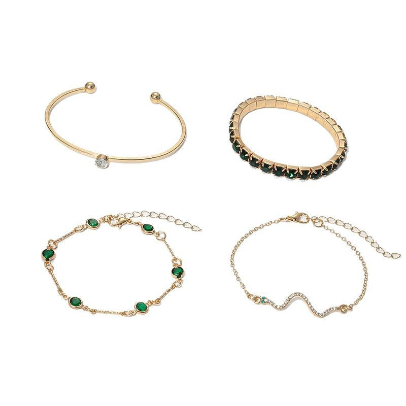 Sorina Feldwyn Bracelet emerald | Gold
