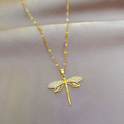 Crystal Dragonfly Necklace Ã¢â‚¬â€œ Symbol of Transformation & Beauty