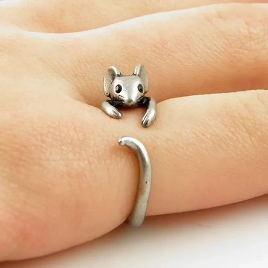 Adorable Mouse Wrap Ring Ã¢â‚¬â€œ Vintage Adjustable Jewelry