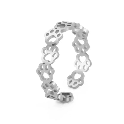 Adjustable Paw Print Ring ÃƒÂ¢Ã¢â€šÂ¬Ã¢â‚¬Å“ Made of Stainless Steel
