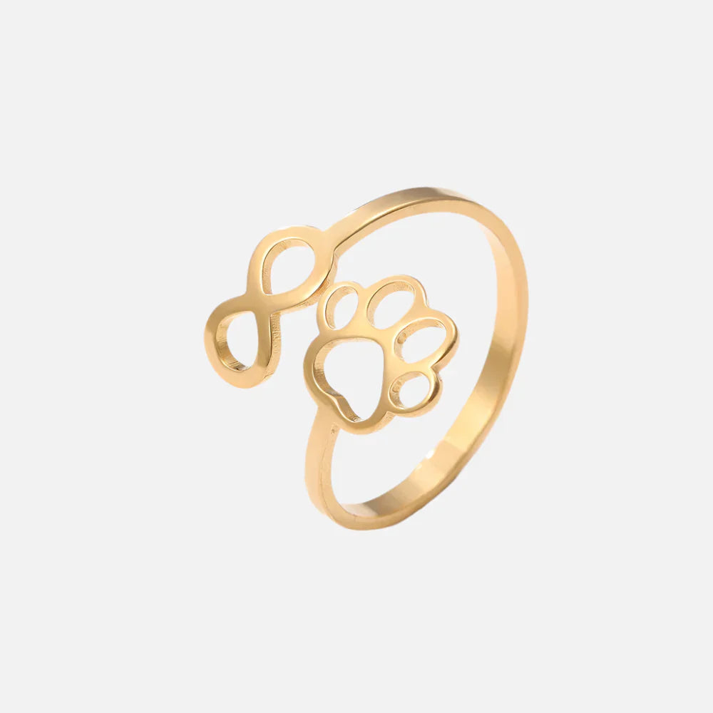 Adjustable Infinity Paw Ring ÃƒÂ¢Ã¢â€šÂ¬Ã¢â‚¬Å“ Stainless Steel