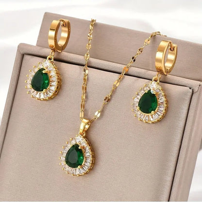 Rheya Lysandelle Jewelry emerald | Gold