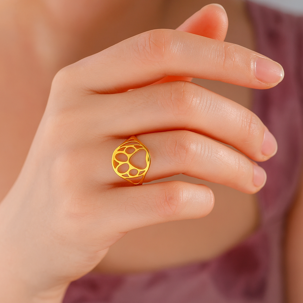 Open Paw Ring in Stainless Steel ÃƒÂ¢Ã¢â€šÂ¬Ã¢â‚¬Å“ Lightweight & Stylish