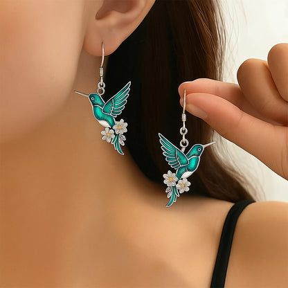 Beautiful Hummingbird Necklace with Bonus Earrings Ã¢â‚¬â€œ Limited Time Offer