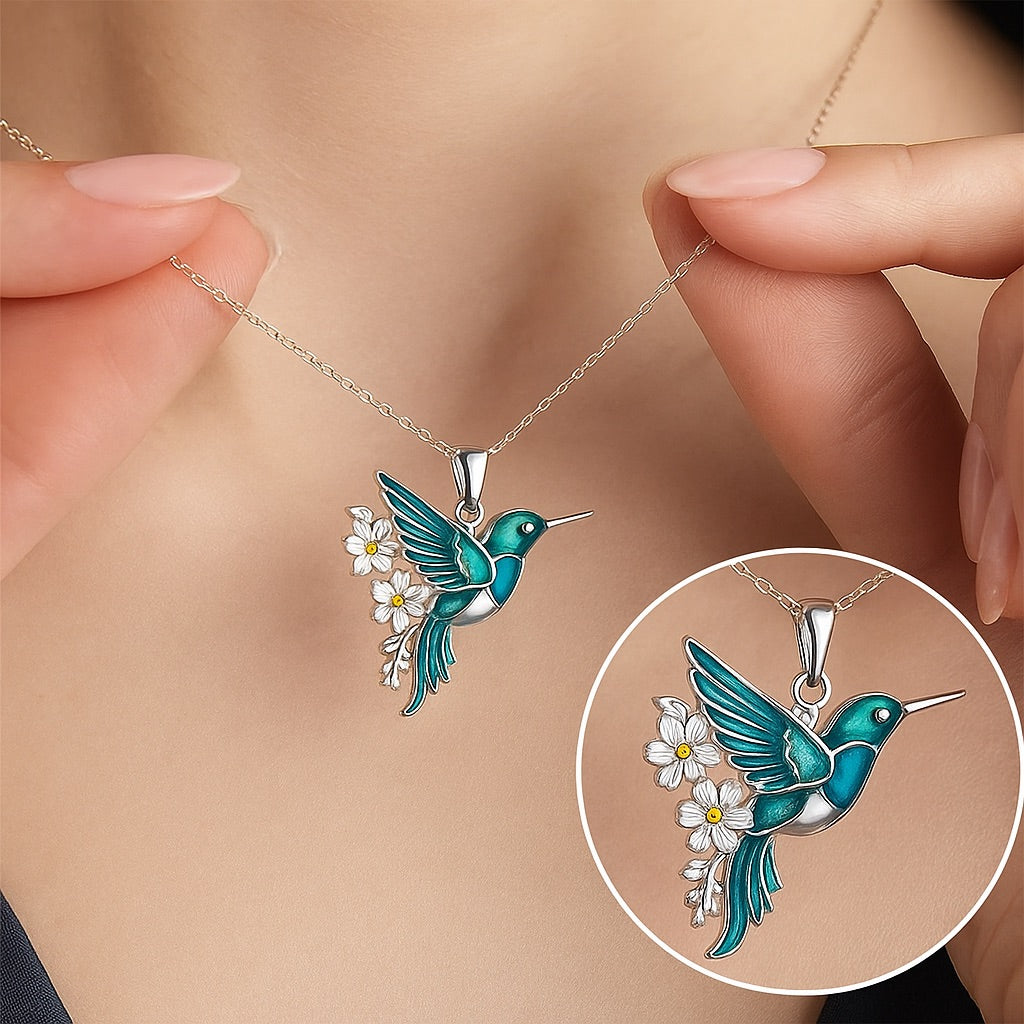 Beautiful Hummingbird Necklace with Bonus Earrings Ã¢â‚¬â€œ Limited Time Offer