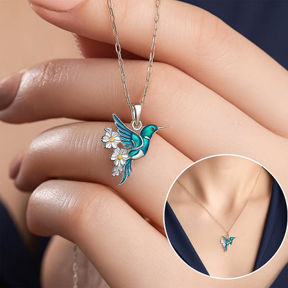 Beautiful Hummingbird Necklace with Bonus Earrings Ã¢â‚¬â€œ Limited Time Offer
