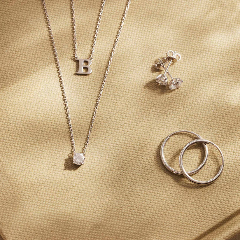 ClÃƒÆ’Ã‚Â©a Stone Necklace | White Gold