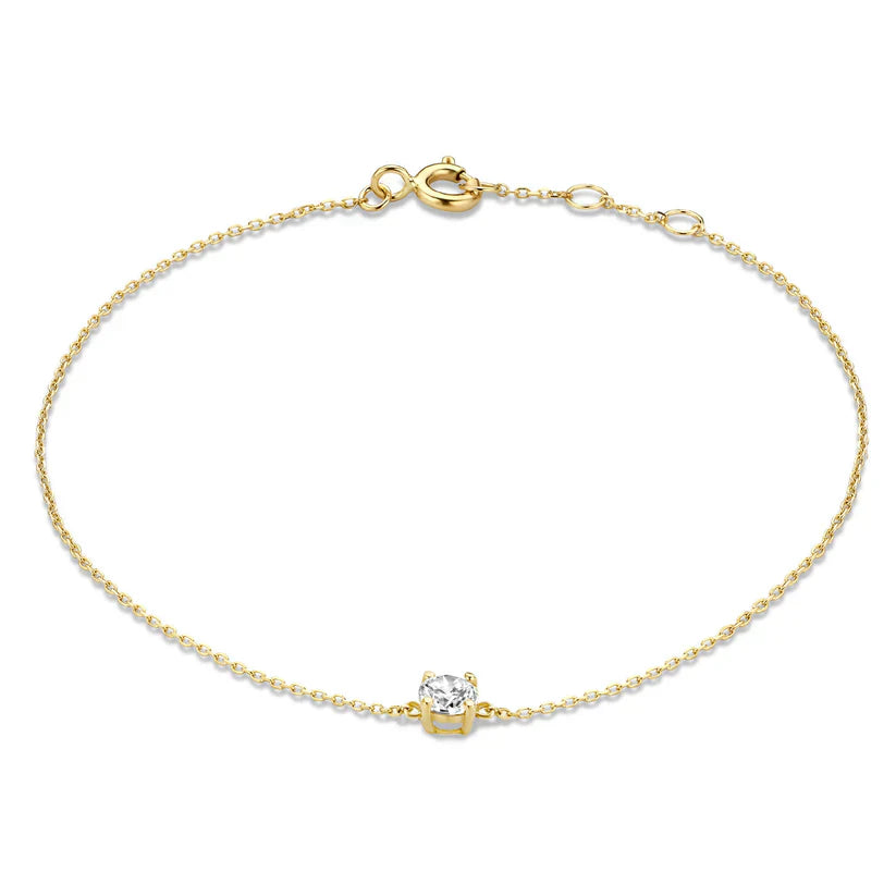 ClÃ©a Moissanite Stone Bracelet | Gold
