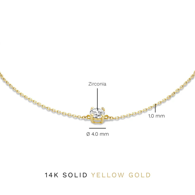 ClÃ©a Moissanite Stone Bracelet | Gold