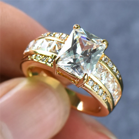 Crystal Bright Golden Ring