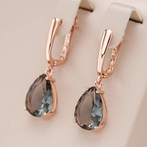 Elegant Dark Greenish Earrings