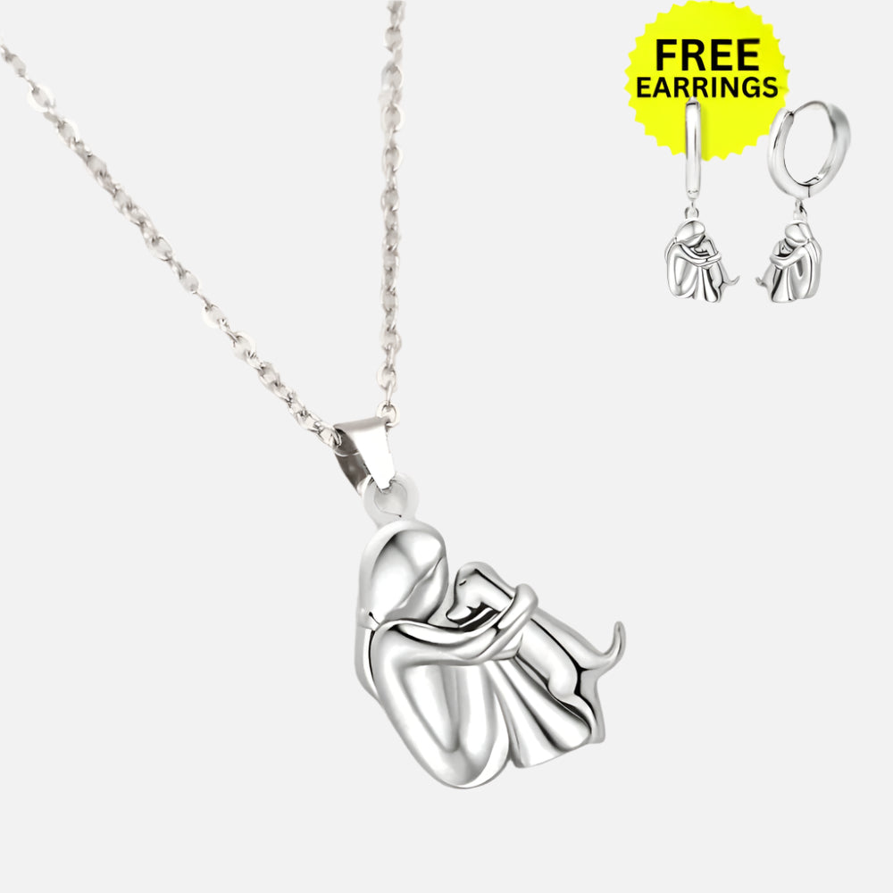 Hug Pendant Necklace with Bonus Earrings ÃƒÂ¢Ã¢â€šÂ¬Ã¢â‚¬Å“ Limited Time Offer