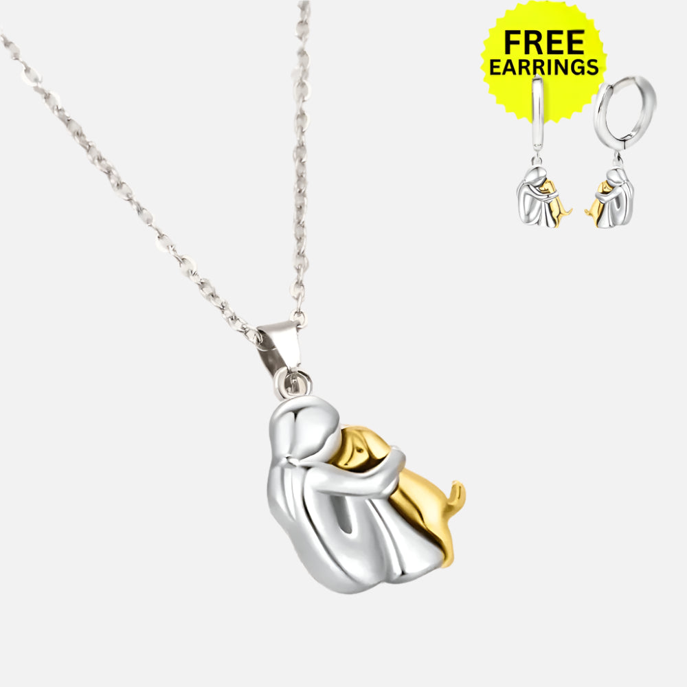 Hug Pendant Necklace with Bonus Earrings ÃƒÂ¢Ã¢â€šÂ¬Ã¢â‚¬Å“ Limited Time Offer
