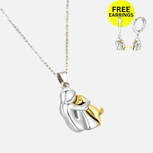 Hug Pendant Necklace with Bonus Earrings ÃƒÂ¢Ã¢â€šÂ¬Ã¢â‚¬Å“ Limited Time Offer